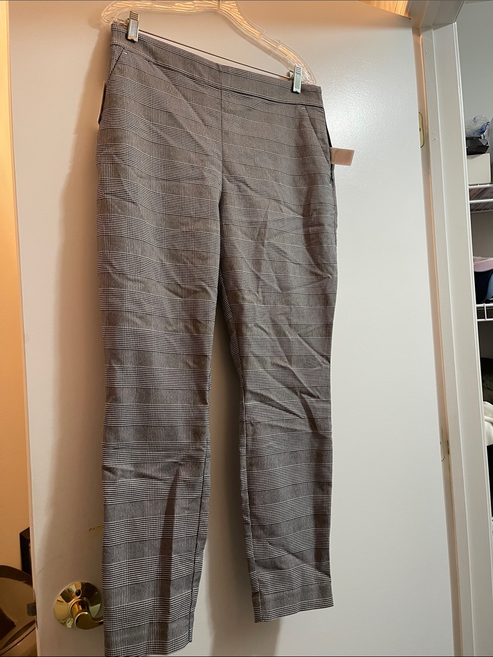 Brand new, tags attached. GAP Black and White Glen Plaid Pull-On Pants